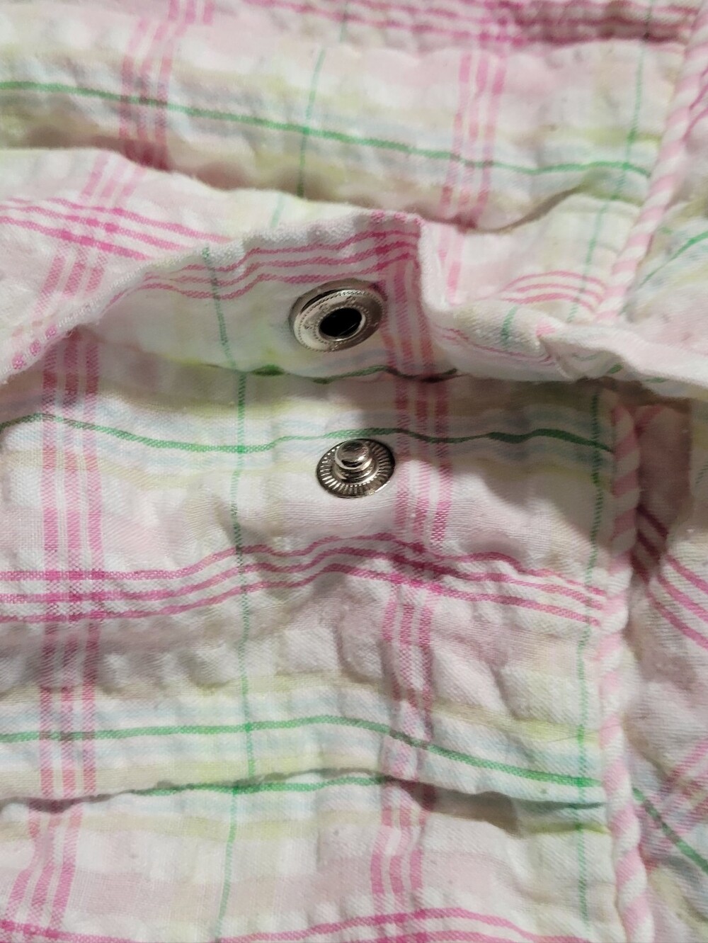 Pink & White Plaid Snap-Front Nightgown - Picture 6 of 6